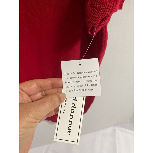 Alfred Dunner Red short sleeves sweater Size S cotton Blend NWT formal - Picture 7 of 10